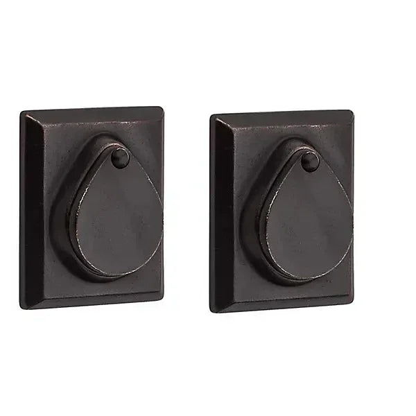 Baldwin Rustic Square Deadbolt Dark Bronze