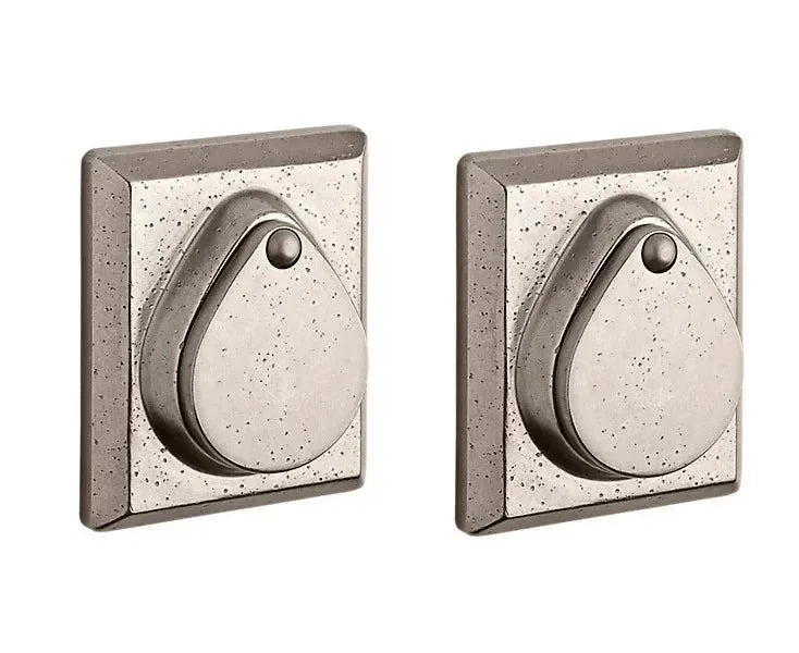 Baldwin Rustic Square Deadbolt White Bronze