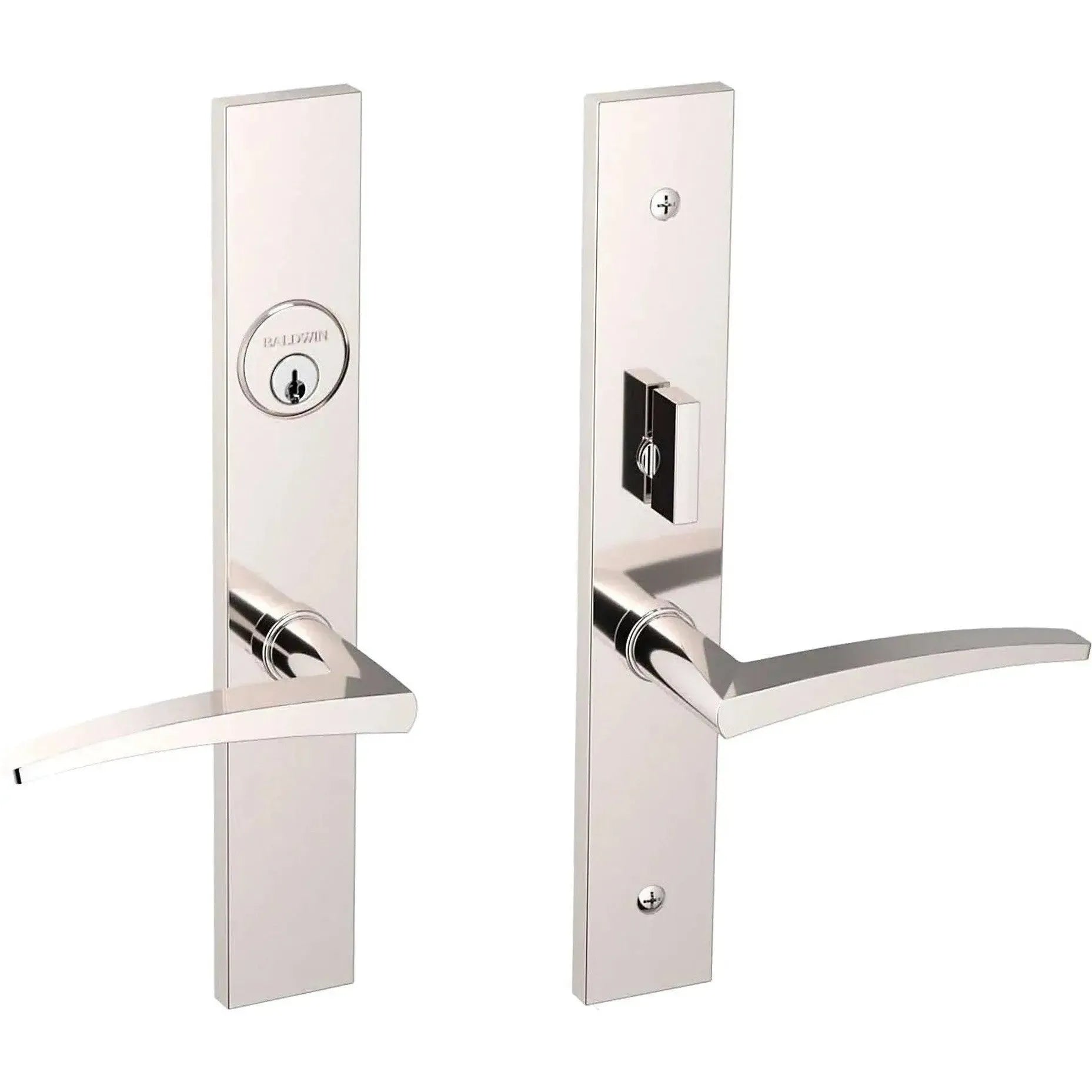 Baldwin EstateBaldwin Santa Monica Mortise Handleset Entrance Trim with Interior L022 Lever in 