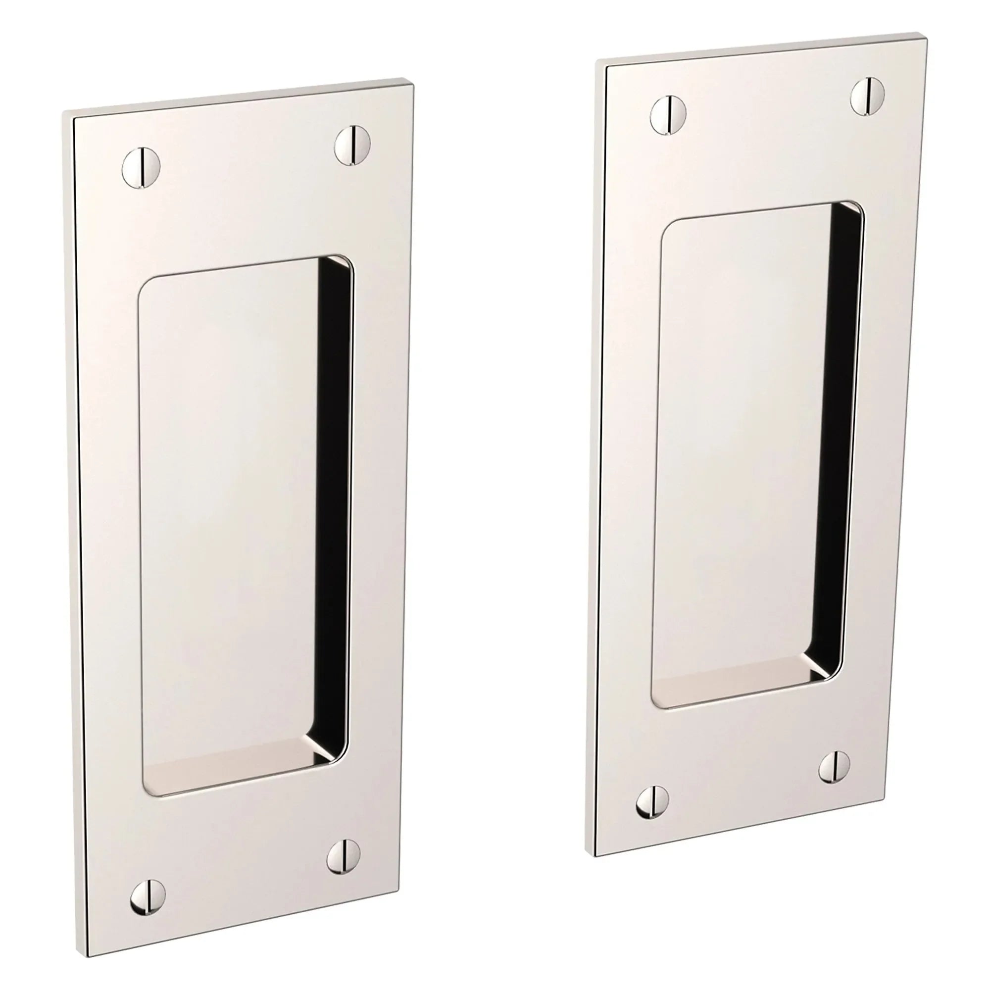 Baldwin Santa Monica Small Pocket Door Set Lifetime Polished Nickel