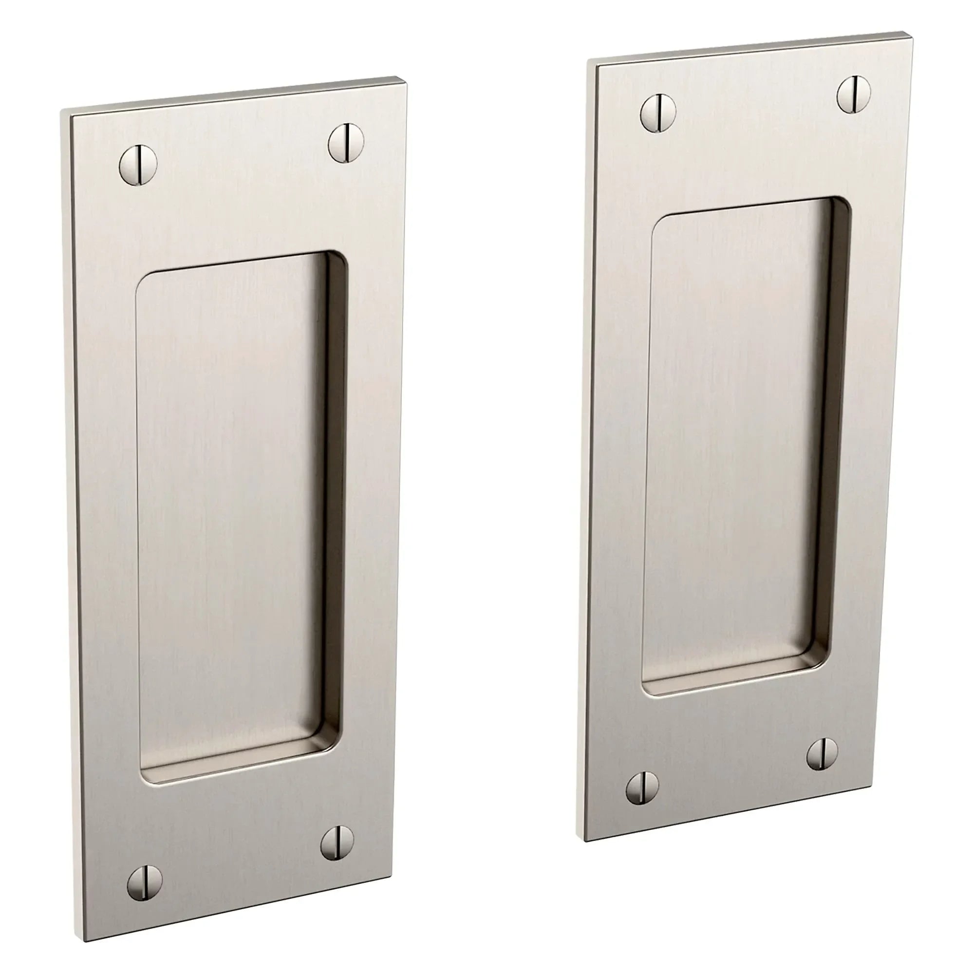 Baldwin Santa Monica Small Pocket Door Set Lifetime Satin Nickel
