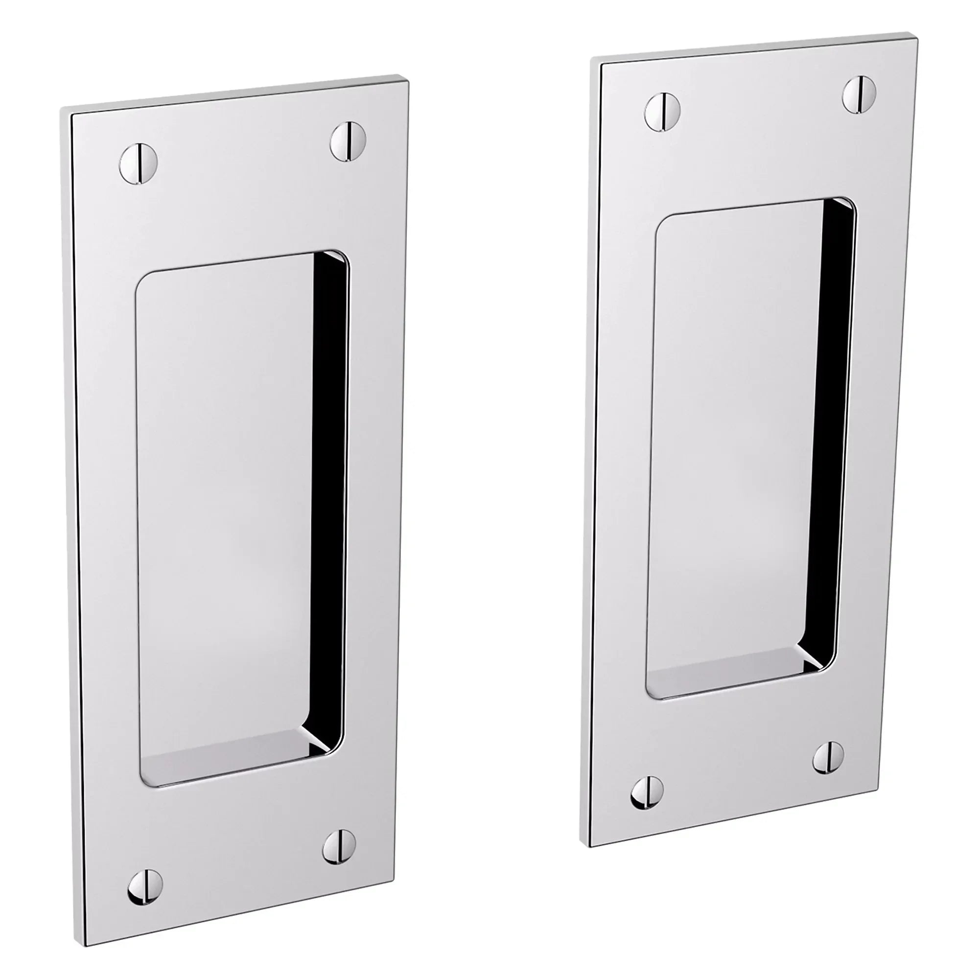 Baldwin Santa Monica Small Pocket Door Set Polished Chrome