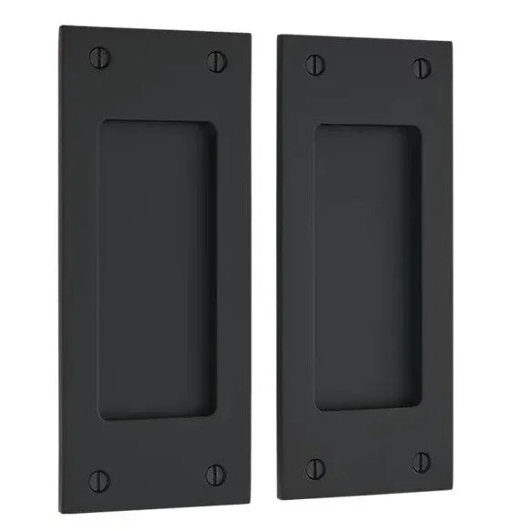 Baldwin Santa Monica Small Pocket Door Set Satin Black