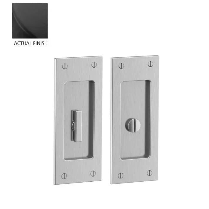 Baldwin Santa Monica Small Pocket Door Set Satin Black