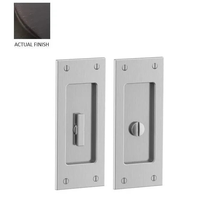 Baldwin Santa Monica Small Pocket Door Set Venetian Bronze