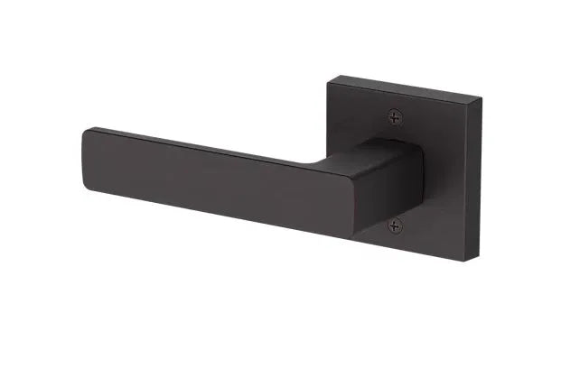 Baldwin Sharpewood Lever with Contemporary Square Rosette in Venetian Bronze finish