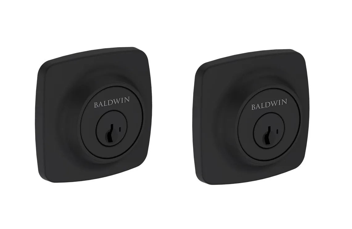 Baldwin Soft Square Deadbolt in Satin Black finish