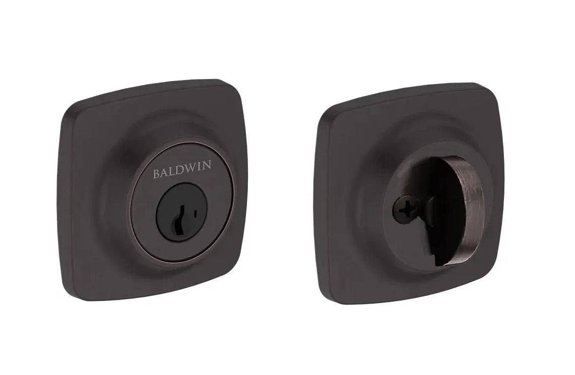 Baldwin Soft Square Deadbolt in Venetian Bronze finish