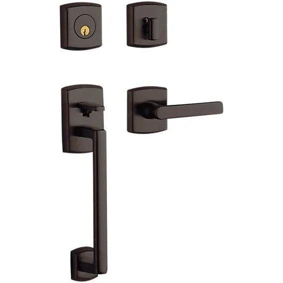 Baldwin Soho Sectional Single Cylinder Handleset with Interior 5485V Lever Venetian Bronze