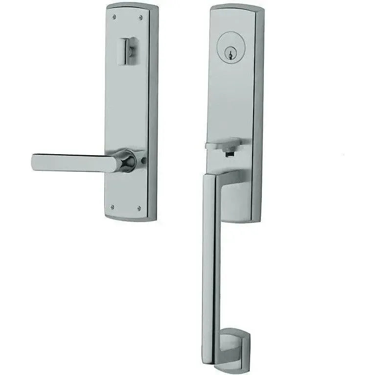 Baldwin Soho Single Cylinder 3/4 Escutcheon Handleset with Interior 5485V Soho Lever in Polished Chrome finish