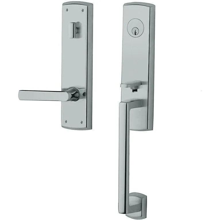 Baldwin Soho Single Cylinder Handleset with Interior 5485V Lever Polished Chrome