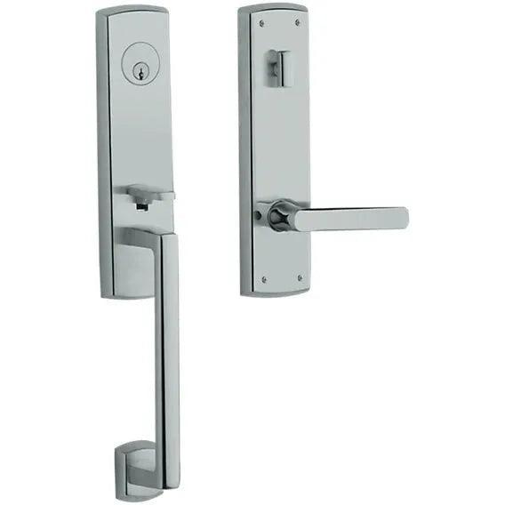 Baldwin Soho Single Cylinder Handleset with Interior 5485V Lever Polished Chrome
