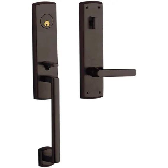 Baldwin Soho Single Cylinder Handleset with Interior 5485V Lever Venetian Bronze