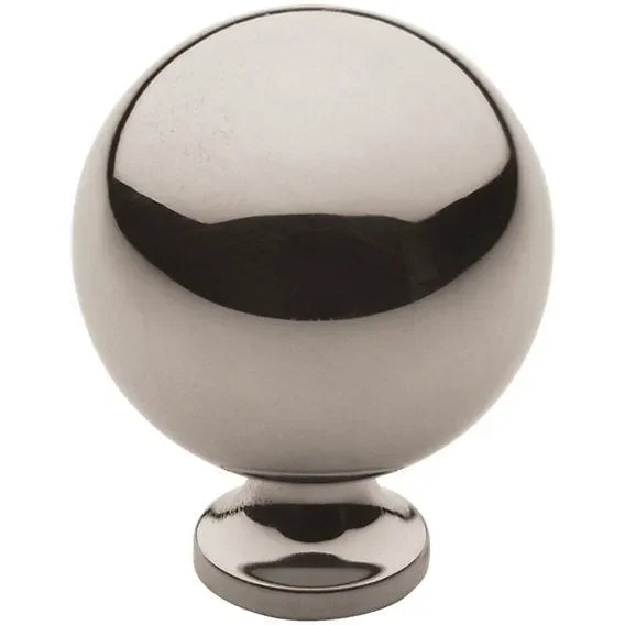 Baldwin Estate Spherical Knob 1.25" in Lifetime Polished Nickel finish