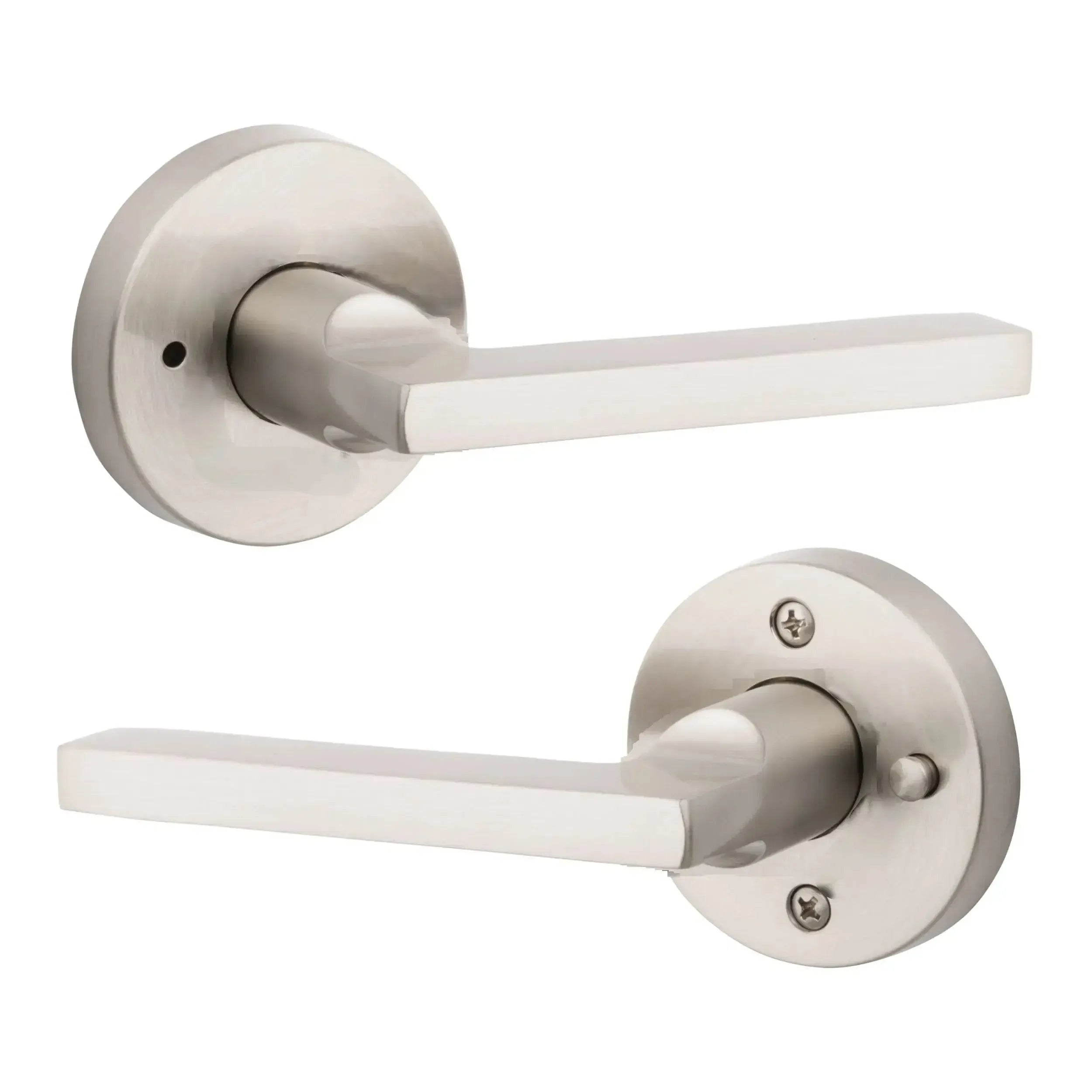 Baldwin ReserveBaldwin Square Lever with Contemporary Round Rosette in 