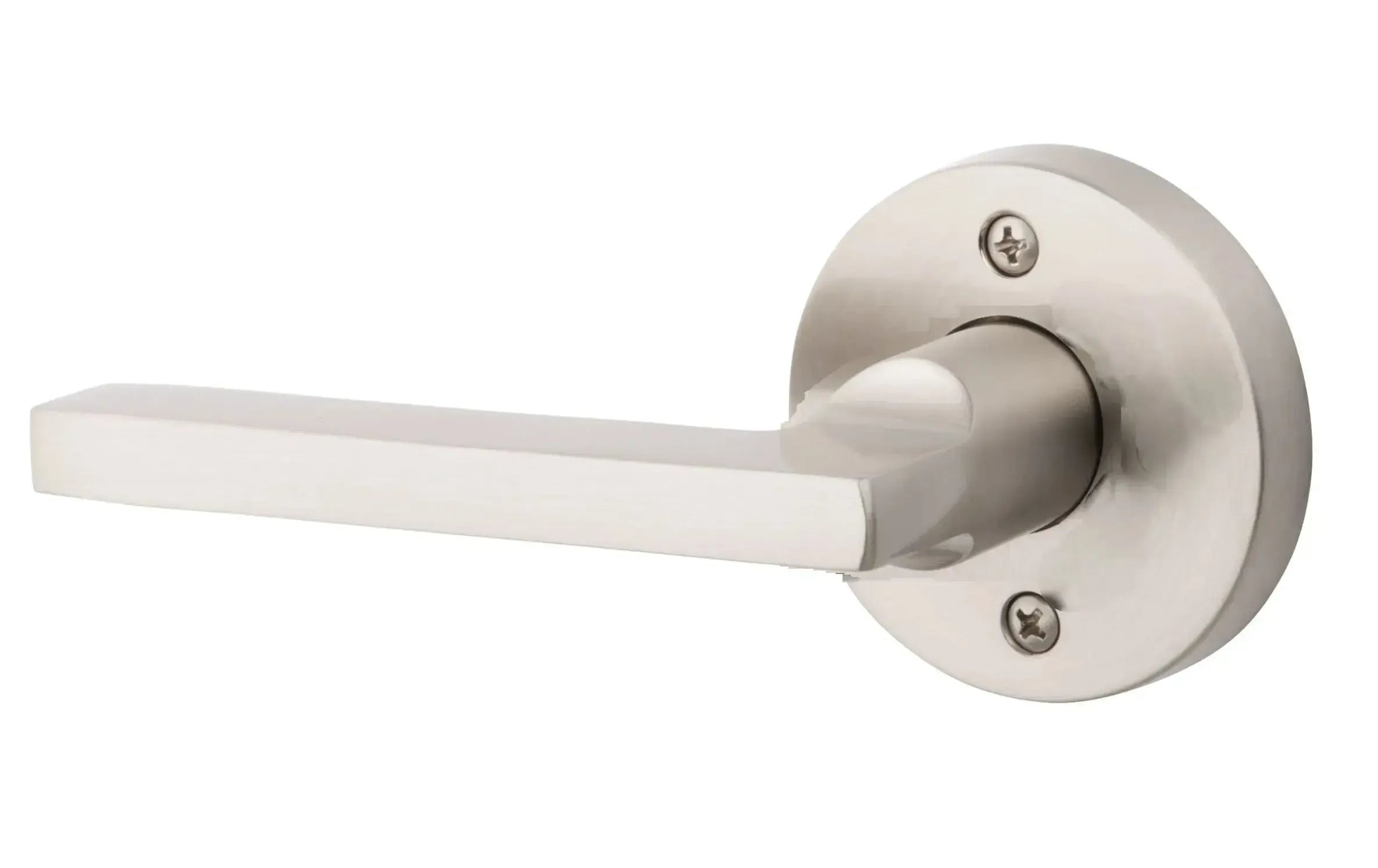 Baldwin ReserveBaldwin Square Lever with Contemporary Round Rosette in 