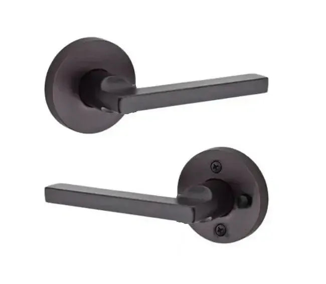 Baldwin ReserveBaldwin Square Lever with Contemporary Round Rosette in 