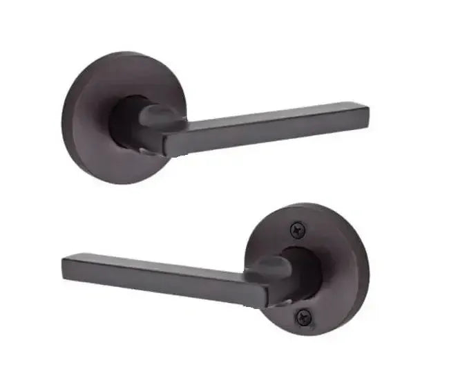 Baldwin ReserveBaldwin Square Lever with Contemporary Round Rosette in 