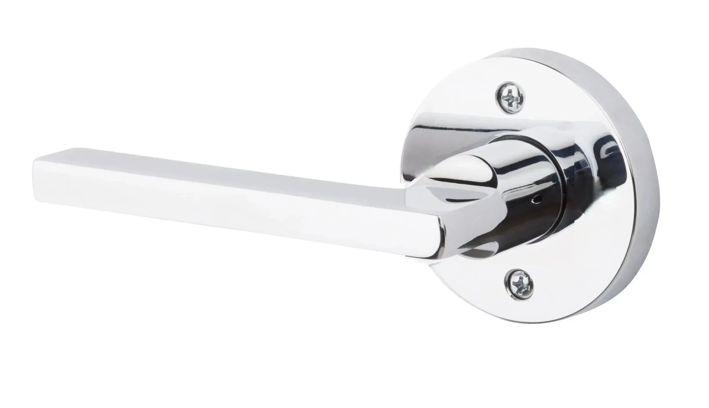 Baldwin ReserveBaldwin Square Lever with Contemporary Round Rosette in 
