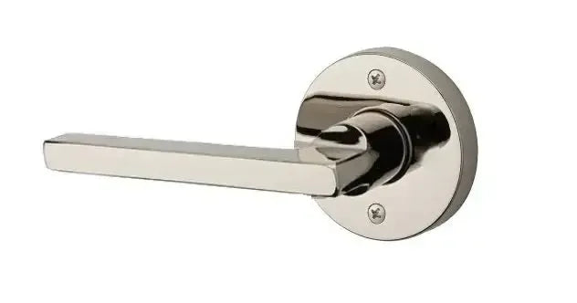 Baldwin ReserveBaldwin Square Lever with Contemporary Round Rosette in 