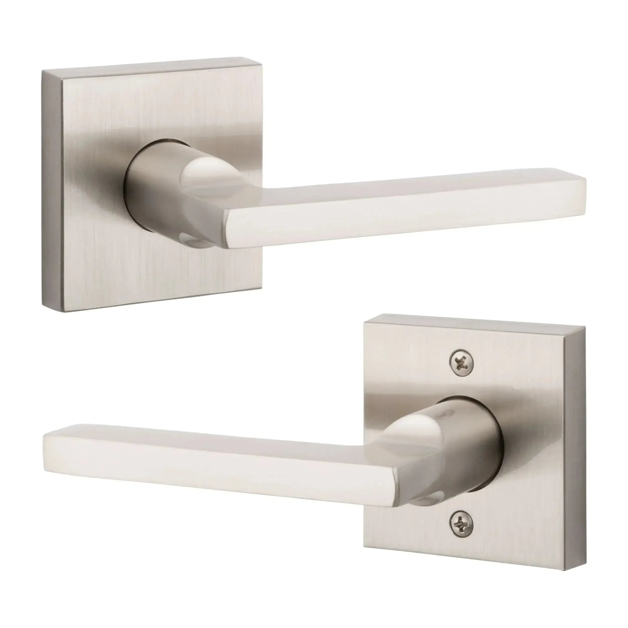 Baldwin ReserveBaldwin Square Lever with Contemporary Square Rosette in 