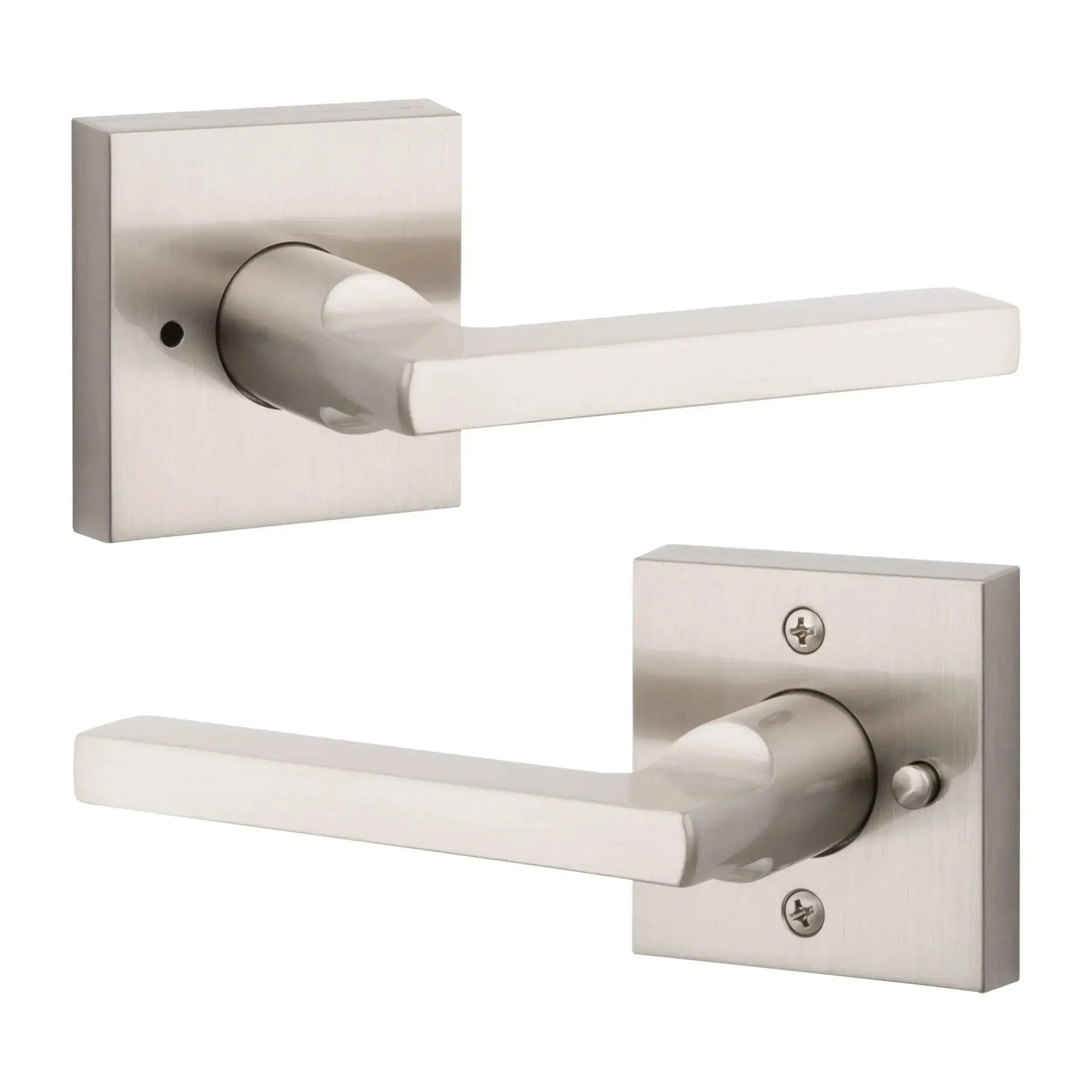 Baldwin ReserveBaldwin Square Lever with Contemporary Square Rosette in 