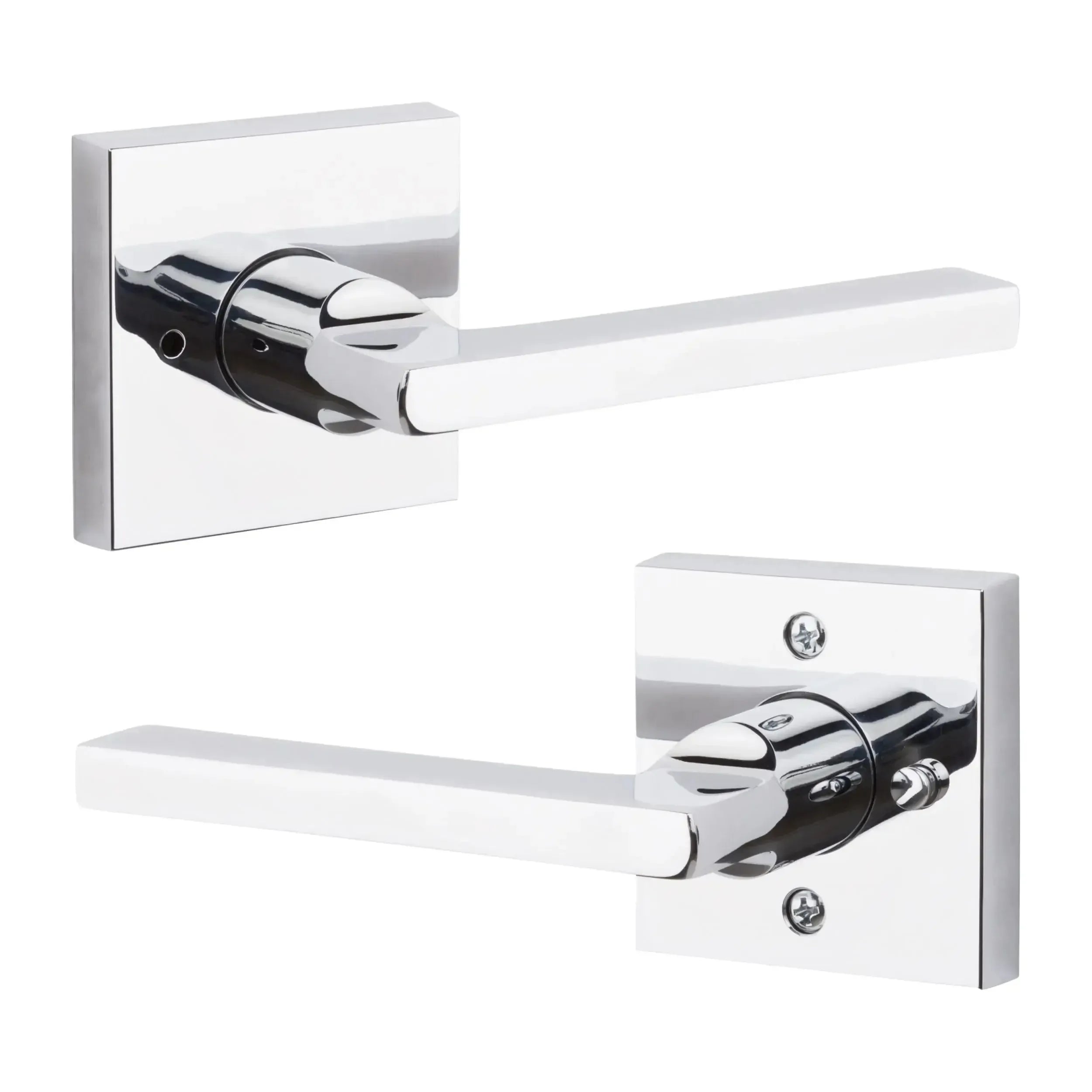 Baldwin ReserveBaldwin Square Lever with Contemporary Square Rosette in 