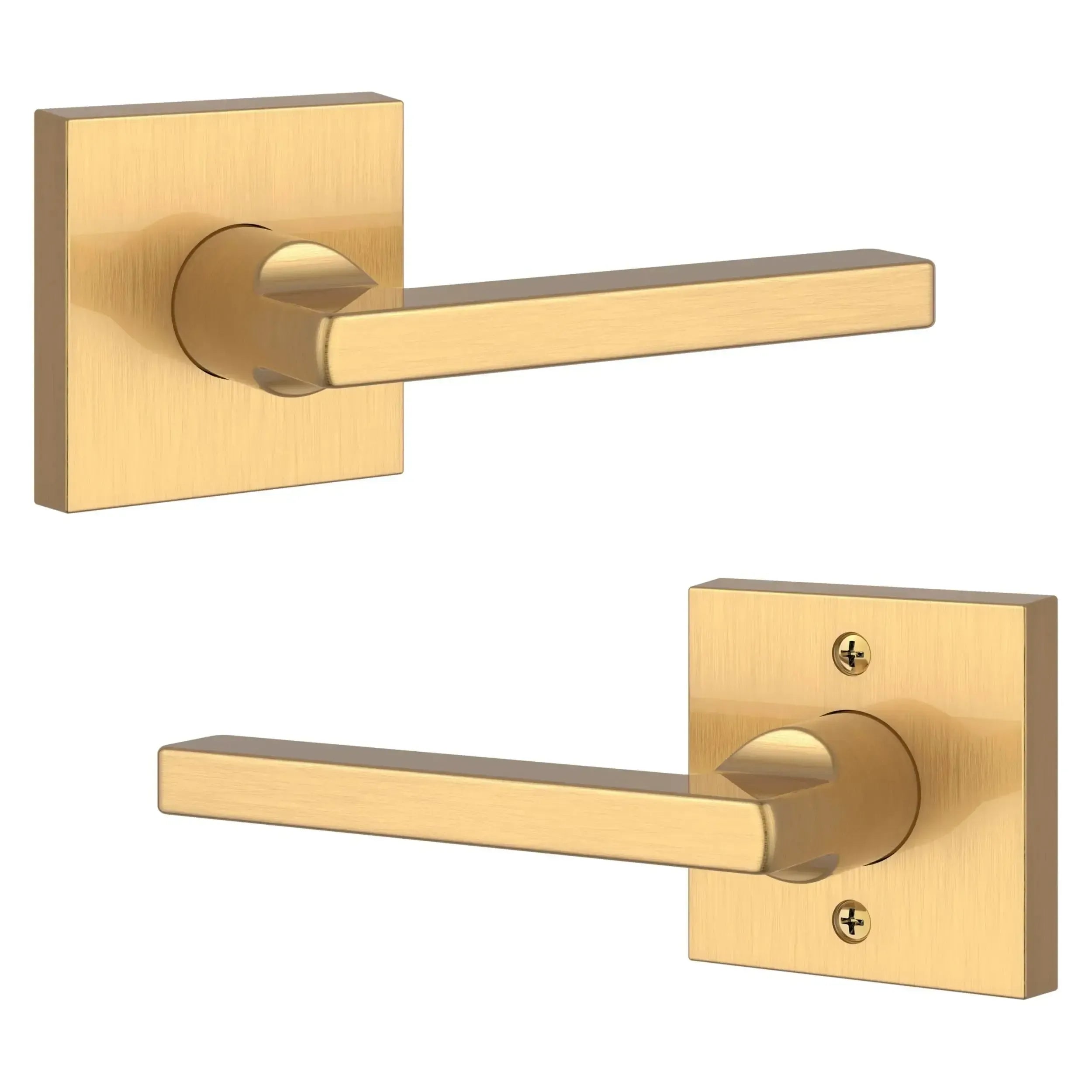 Baldwin ReserveBaldwin Square Lever with Contemporary Square Rosette in 