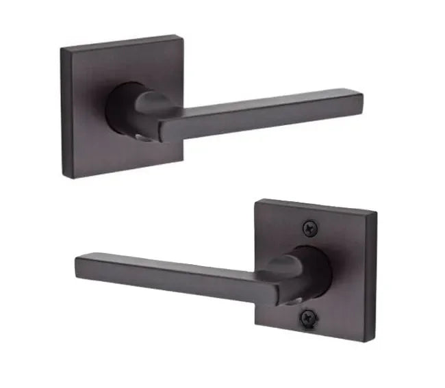 Baldwin Square Lever with Contemporary Square Rosette Venetian Bronze