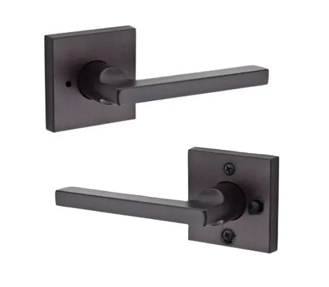 Baldwin Square Lever with Contemporary Square Rosette Venetian Bronze