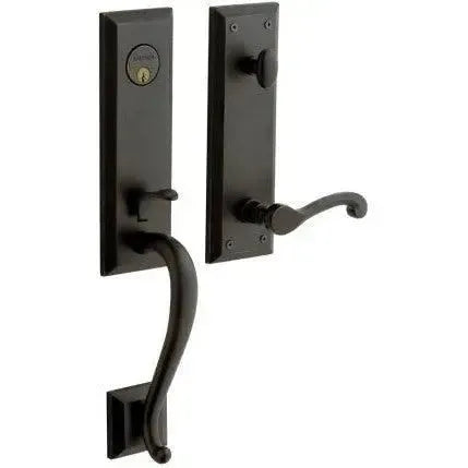 Baldwin Stonegate Single Cylinder Handleset with Interior 5445V Classic Lever in Oil Rubbed Bronze finish