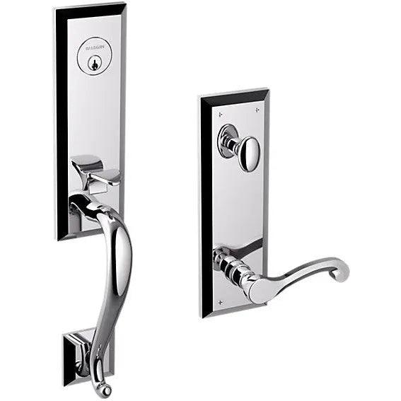 Baldwin Stonegate Single Cylinder Handleset with Interior 5445V Classic Lever Polished Chrome