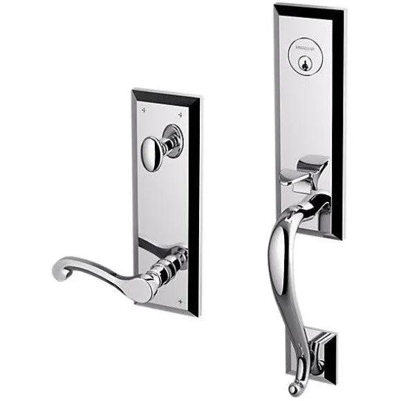 Baldwin Stonegate Single Cylinder Handleset with Interior 5445V Classic Lever Polished Chrome