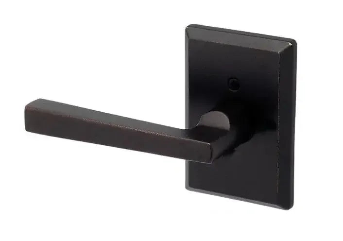 Baldwin ReserveBaldwin Taper Lever with Rustic Square Rosette in 