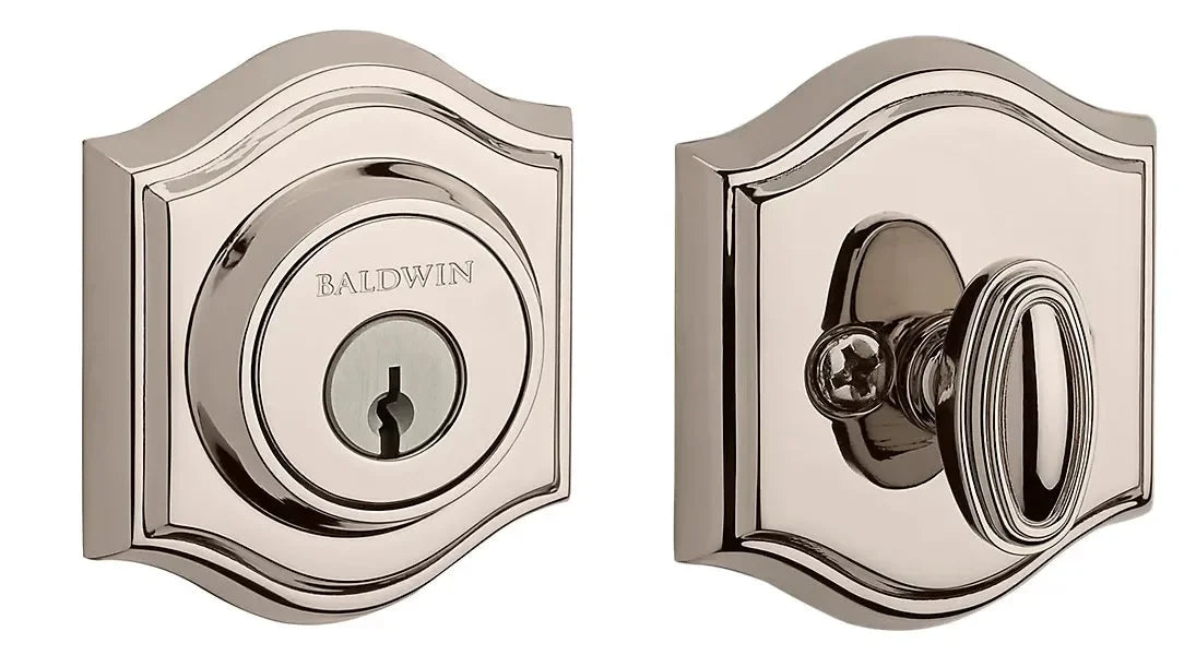 Baldwin Traditional Arch Deadbolt Lifetime Polished Nickel