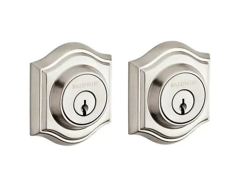 Baldwin Traditional Arch Deadbolt Satin Nickel