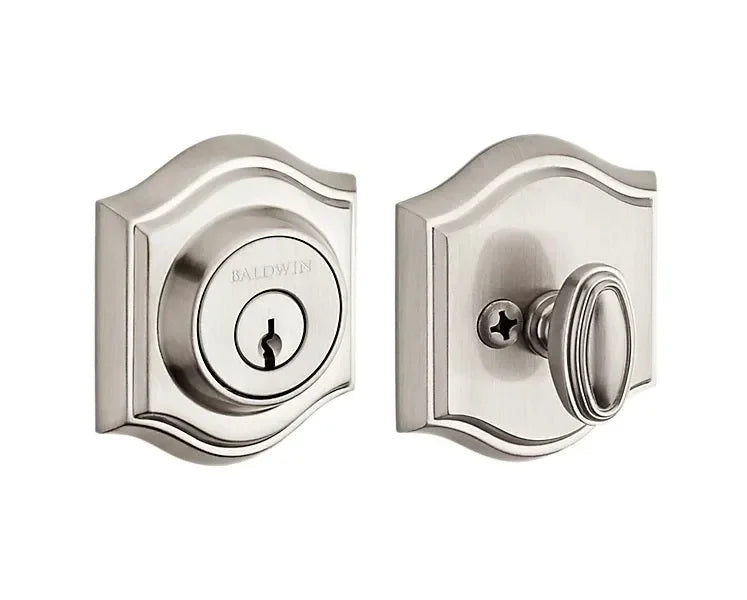 Baldwin Traditional Arch Deadbolt Satin Nickel