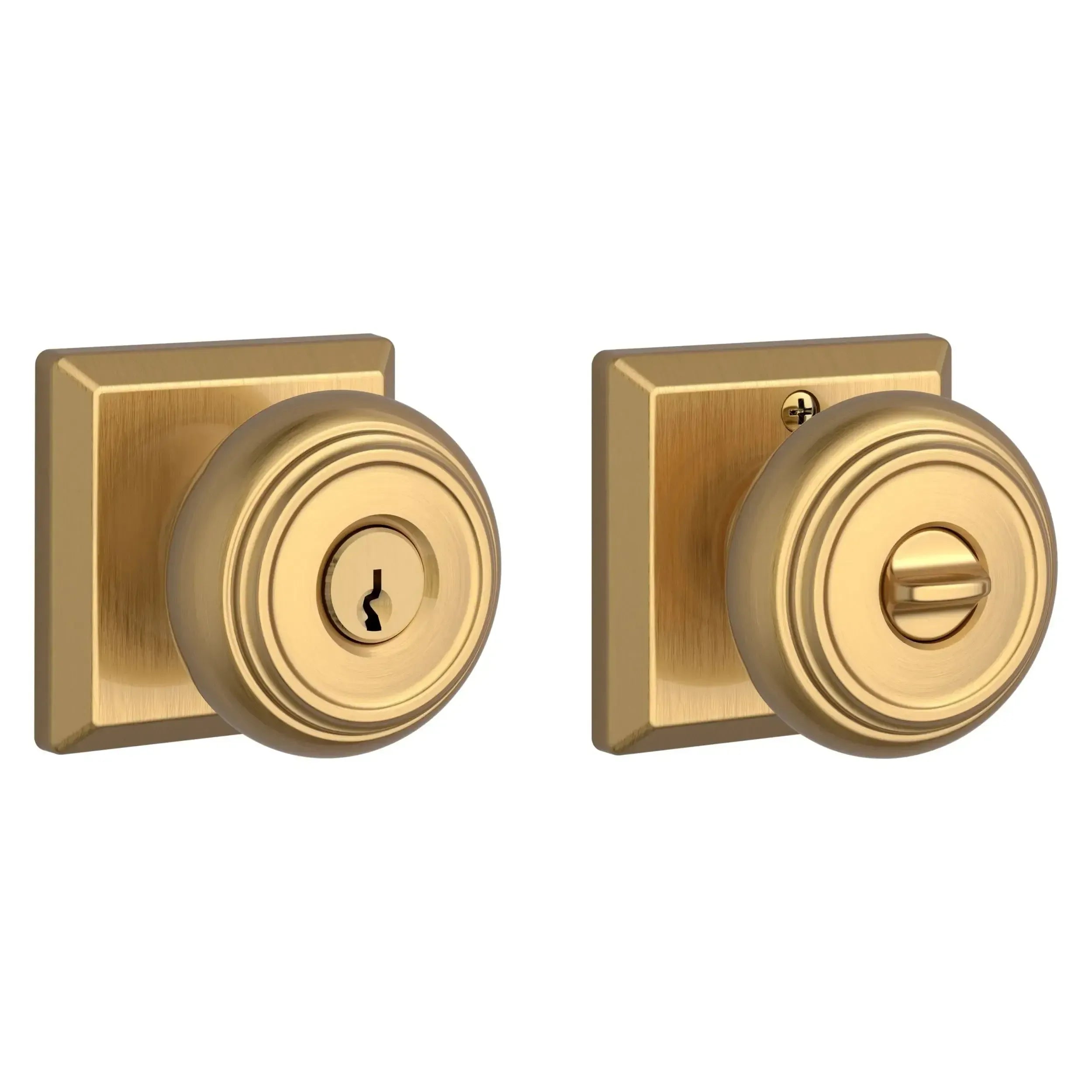 Baldwin ReserveBaldwin Traditional Knob with Traditional Square Rosette in 