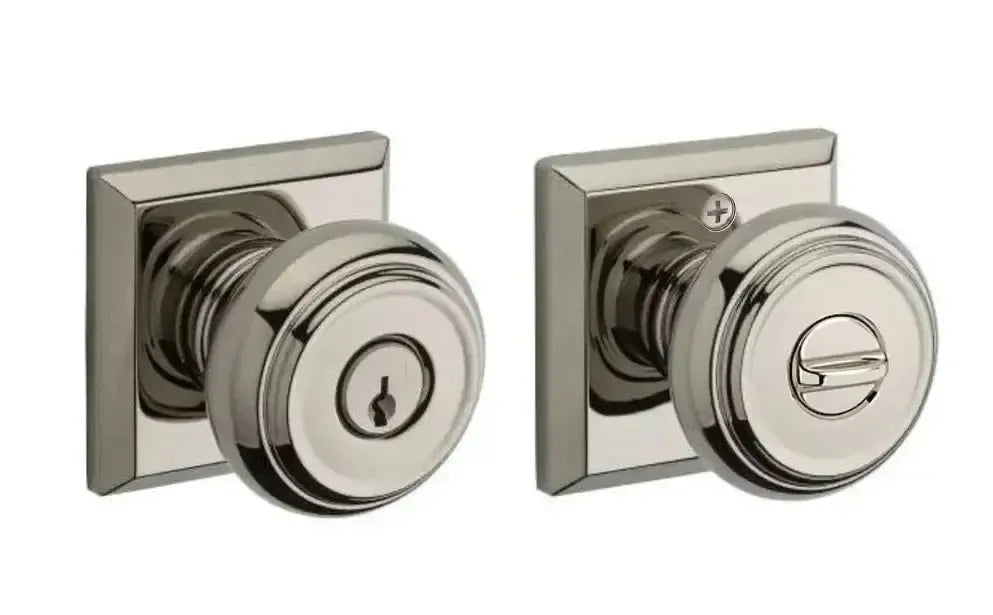 Baldwin ReserveBaldwin Traditional Knob with Traditional Square Rosette in 