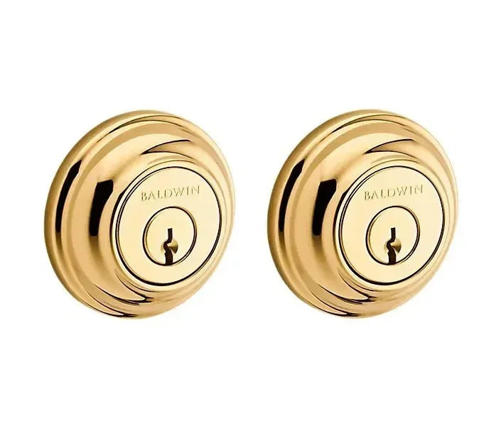 Baldwin Traditional Round Deadbolt Lifetime Polished Brass