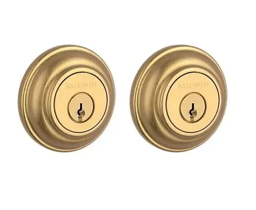 Baldwin Traditional Round Deadbolt Lifetime Satin Brass