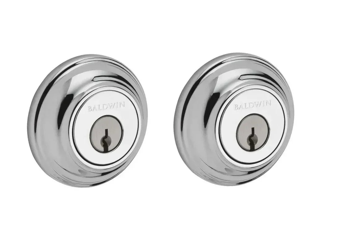 Baldwin Traditional Round Deadbolt Polished Chrome