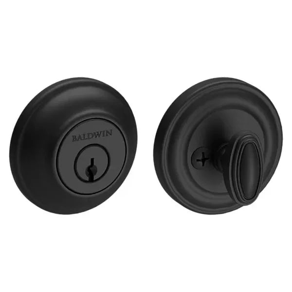 Baldwin Traditional Round Deadbolt Satin Black