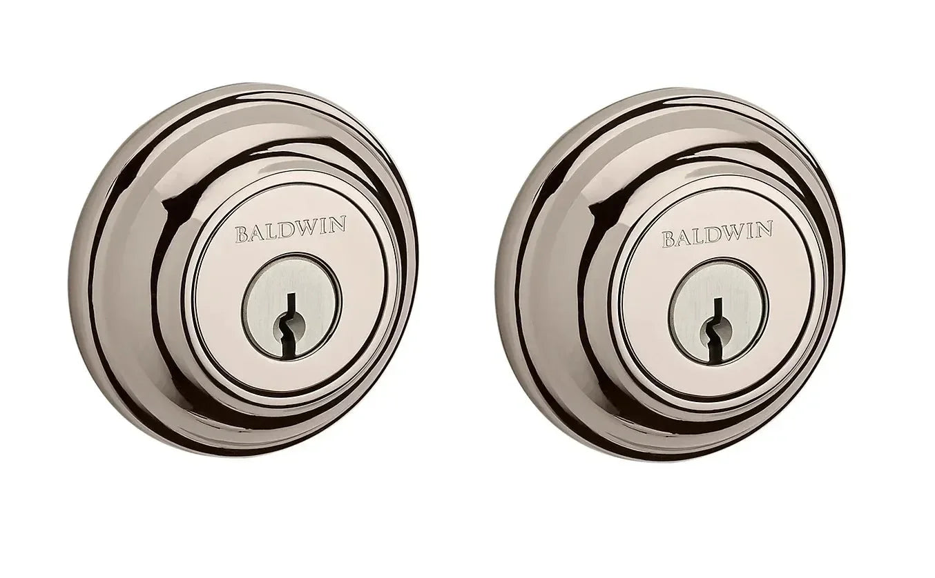 Baldwin Traditional Round Deadbolt Satin Nickel