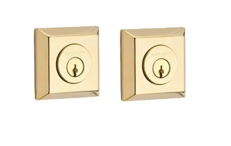 Baldwin Traditional Square Deadbolt Lifetime Polished Brass