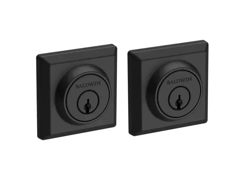 Baldwin Traditional Square Deadbolt Satin Black