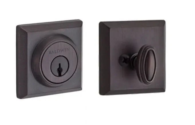 Baldwin Traditional Square Deadbolt Venetian Bronze