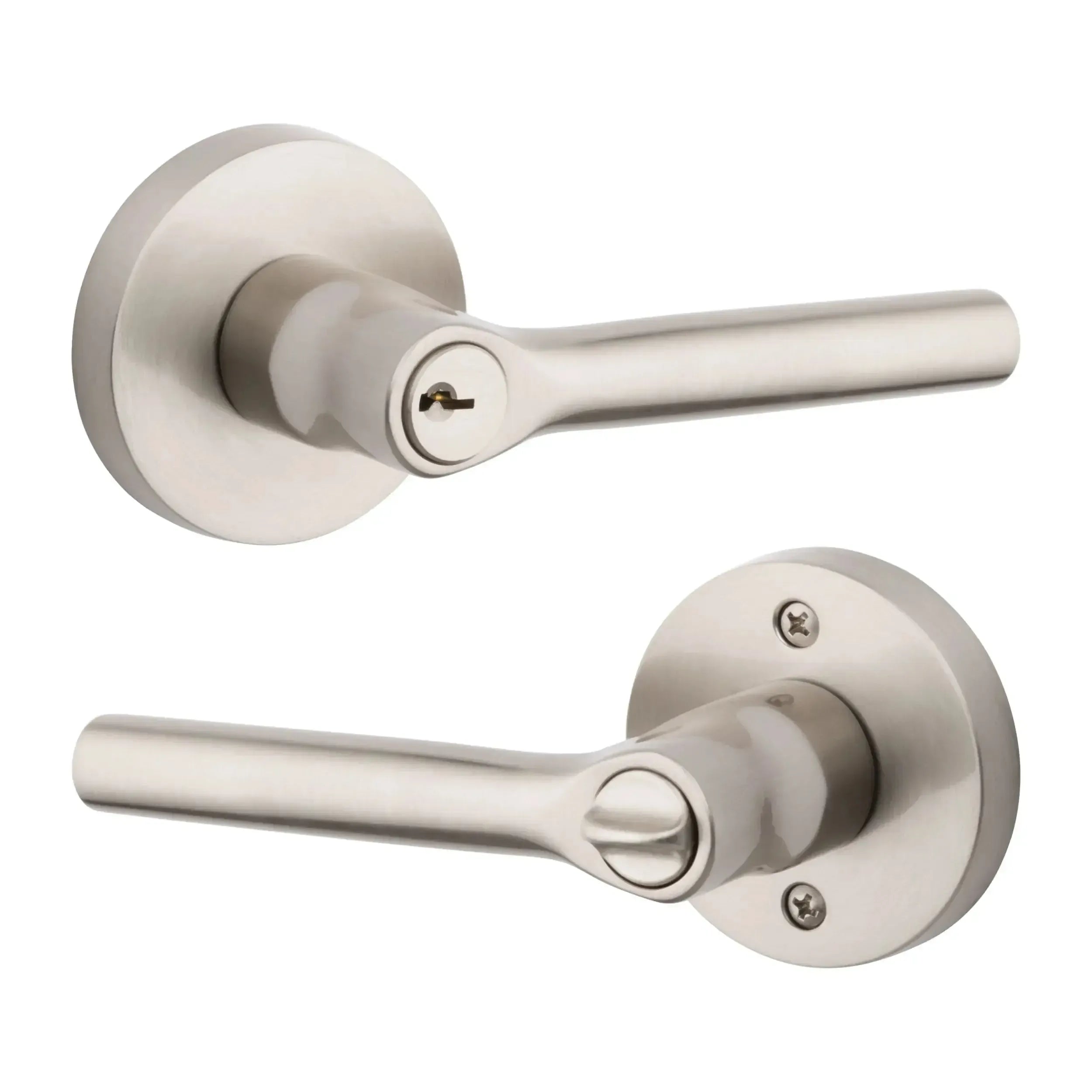 Baldwin ReserveBaldwin Tube Lever with Contemporary Round Rosette in 