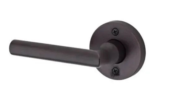 The Baldwin Reserve Tube Lever with Contemporary Round Rosette in Venetian Bronze finish.