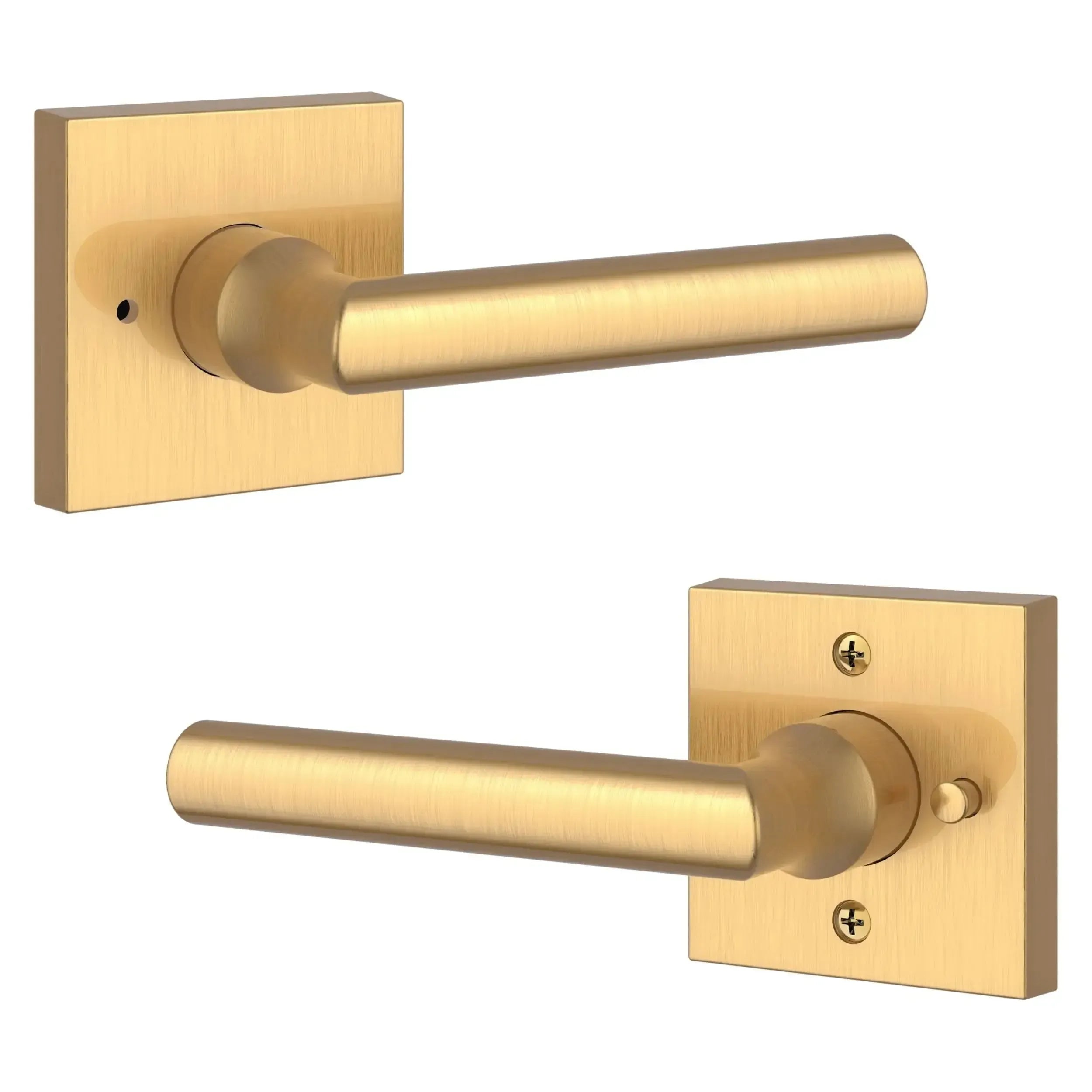 Baldwin ReserveBaldwin Tube Lever with Contemporary Square Rosette in 